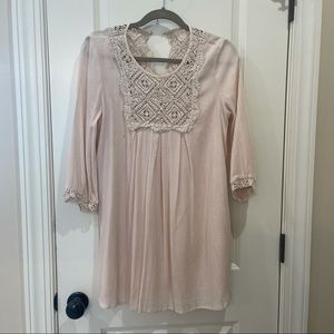Taupe crochet tunic top/dress